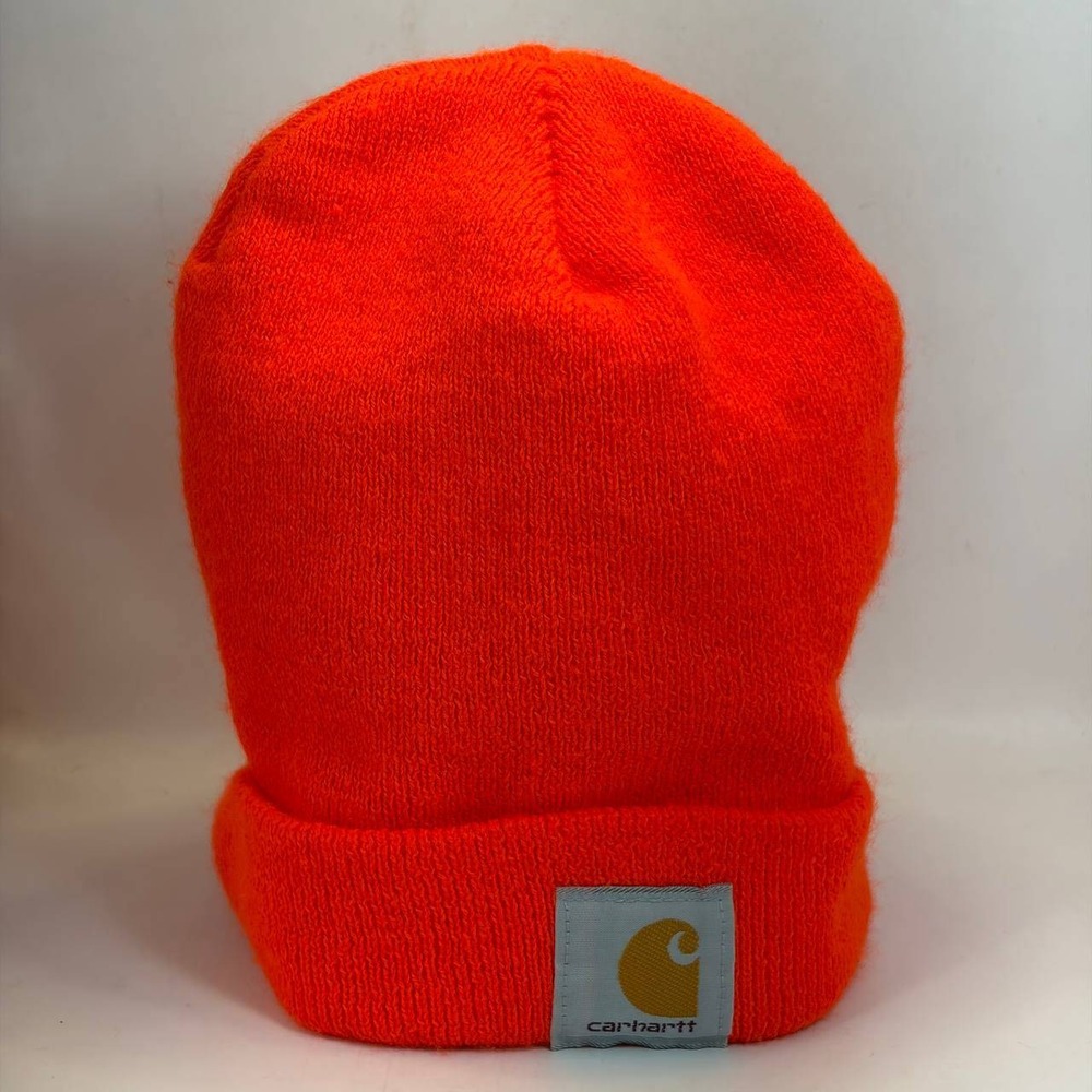 Carhartt A18 Bright Orange Acrylic Watch Hat Cuffed Beanie One Size Fits All